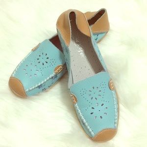 🐣💝2/$20 Boho Turquoise Leather Flats NWOT🐣💝